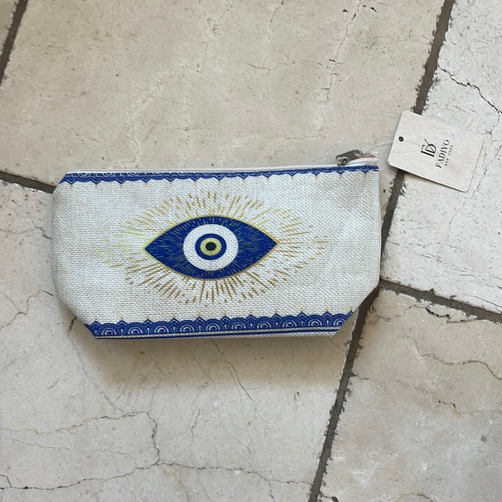 Evil eye zippered pouch